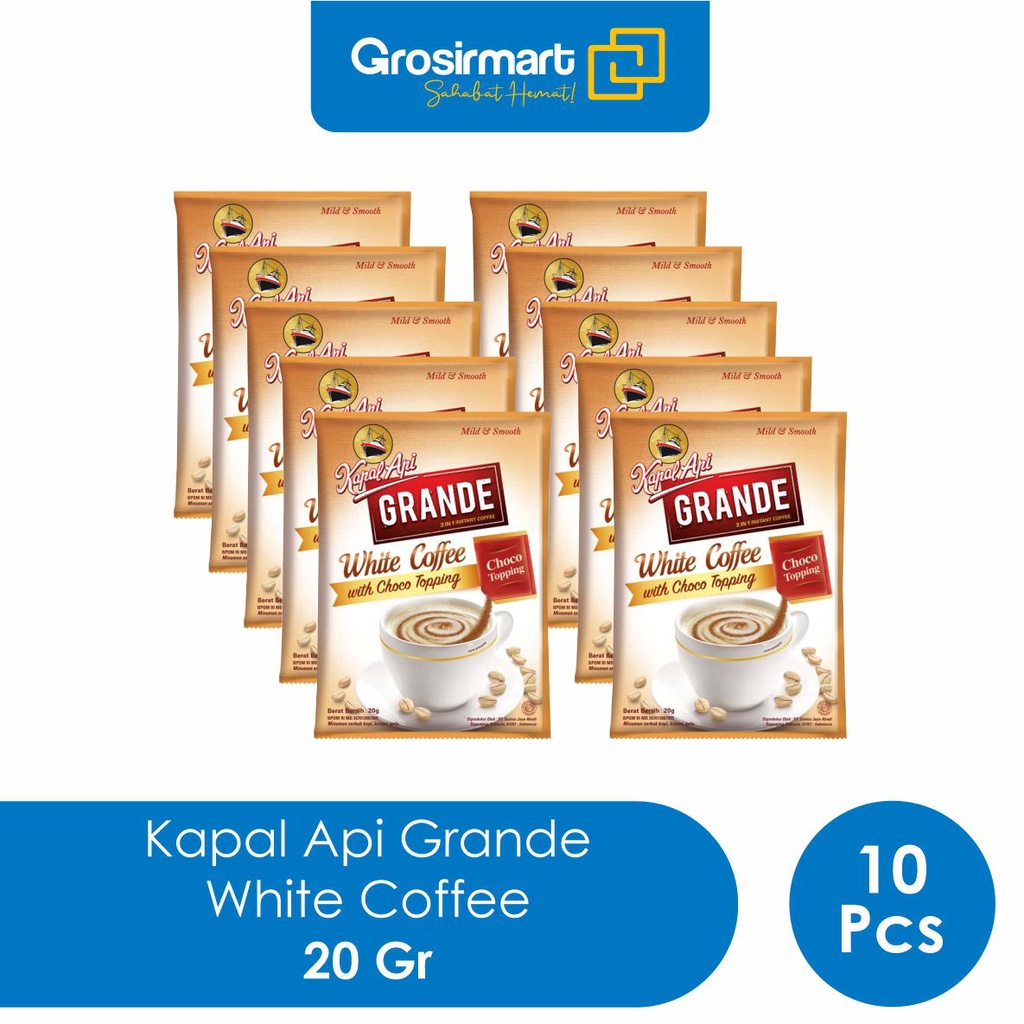 

Kapal Api Grande White Coffee | 1 Renceng ( 10 Pcs)