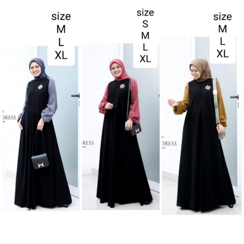 READY Alwafa Dress (Dress Saja) by shArarea