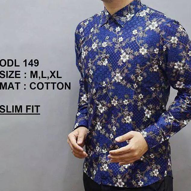 Terhemat BATIK PRIA SLIM FIT SLIMFIT ORIGINAL RESMI MODERN COLIN DION BT283