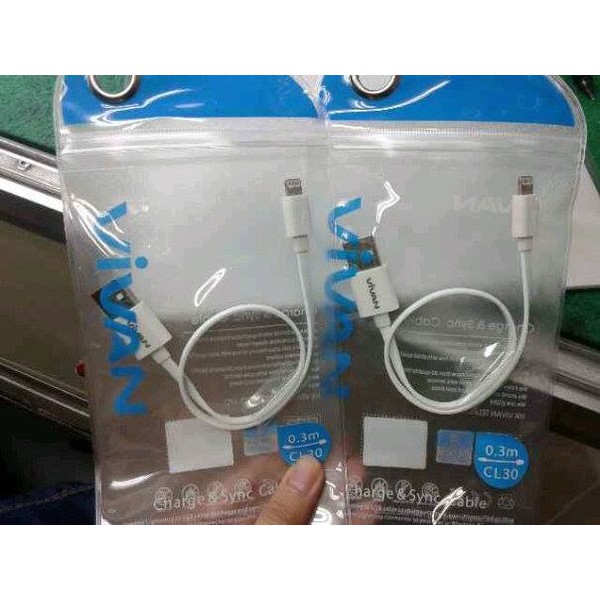 Kabel Original Merek Vivan - Panjang : 1 Meter - Buat Iphone 5 / 5S / Iphone 6 / Iphone 6 Plus