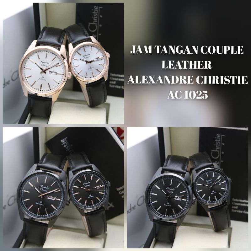 JAM TANGAN COUPLE ALEXANDRE CHRISTIE AC1025 / AC 1025 LEATHER ORIGINAL GARANSI RESMI 1 TAHUN