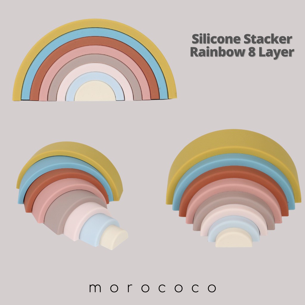 SILICONE STACKER RAINBOW 8 LAYERS