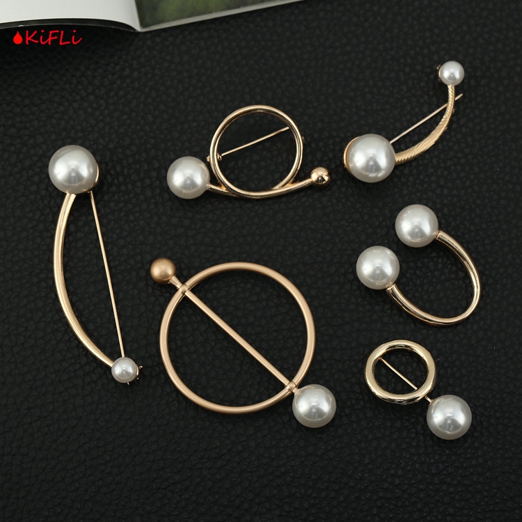 COD (KIFIL)  Mutiara Bros Korea Berlian Bros Pin Pearl Brooch Mutiara Imitasi Klasik Wanita