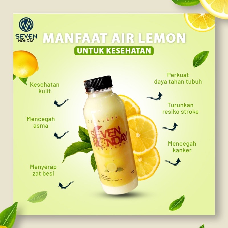 SEVEN MONDAY | PURE LEMON | SARI LEMON ASLI | LEMON DIET | SUMBER VITAMIN C