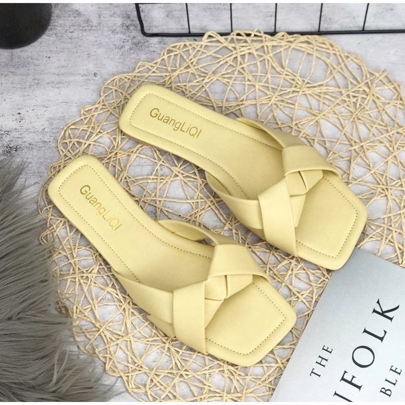 sendalflat C668 sepatu sendal wanita import realpict