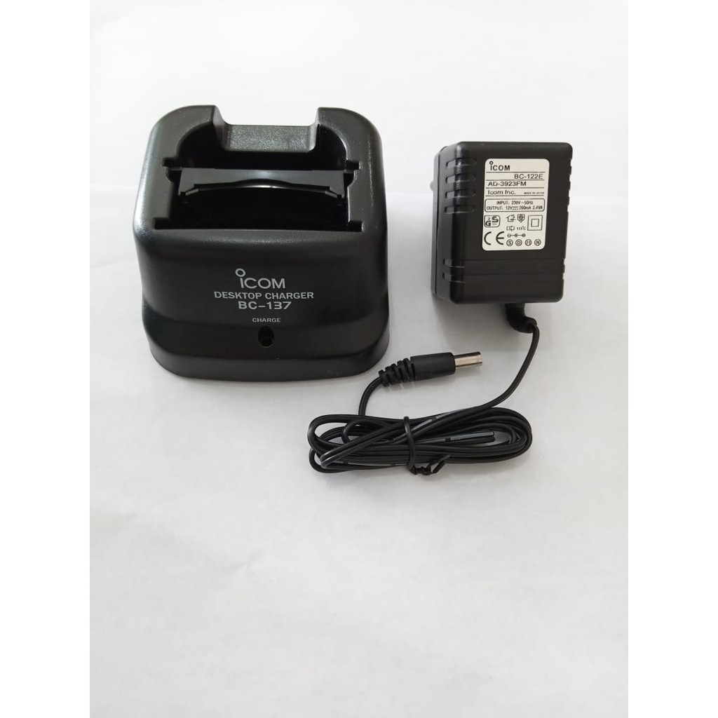 Charger HT Icom V8 BC-137, Adapter + Charger IC V 8 Litium BC 137 Original, Adapter Icom V8