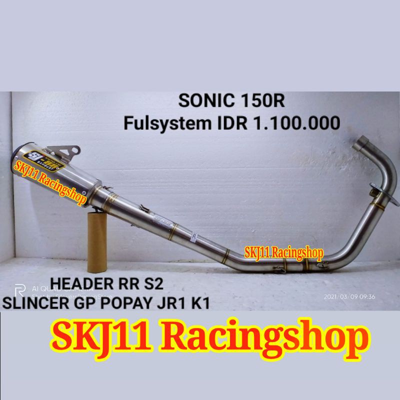 DISKON 5%Knalpot Racing SJ88 Honda SONIC 150 FULLSET GP POPAY