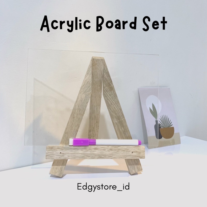 

Acrylic Board Set Papan Tulis Aesthetic White Board