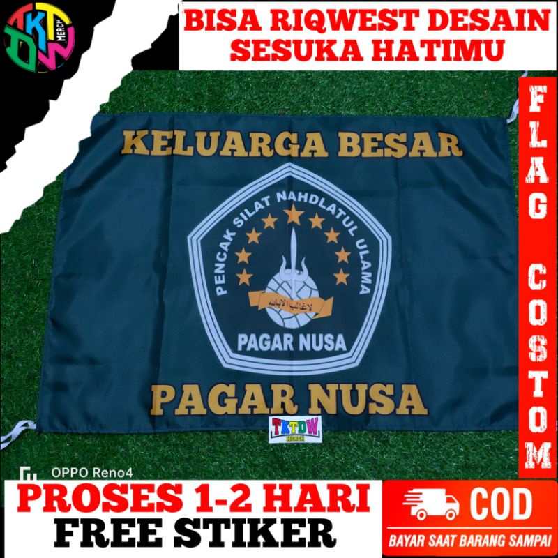BENDERA PAGAR NUSA MURAH READY STOK BANYAK SIAP KIRIM ( LAMBANG PAKEM )