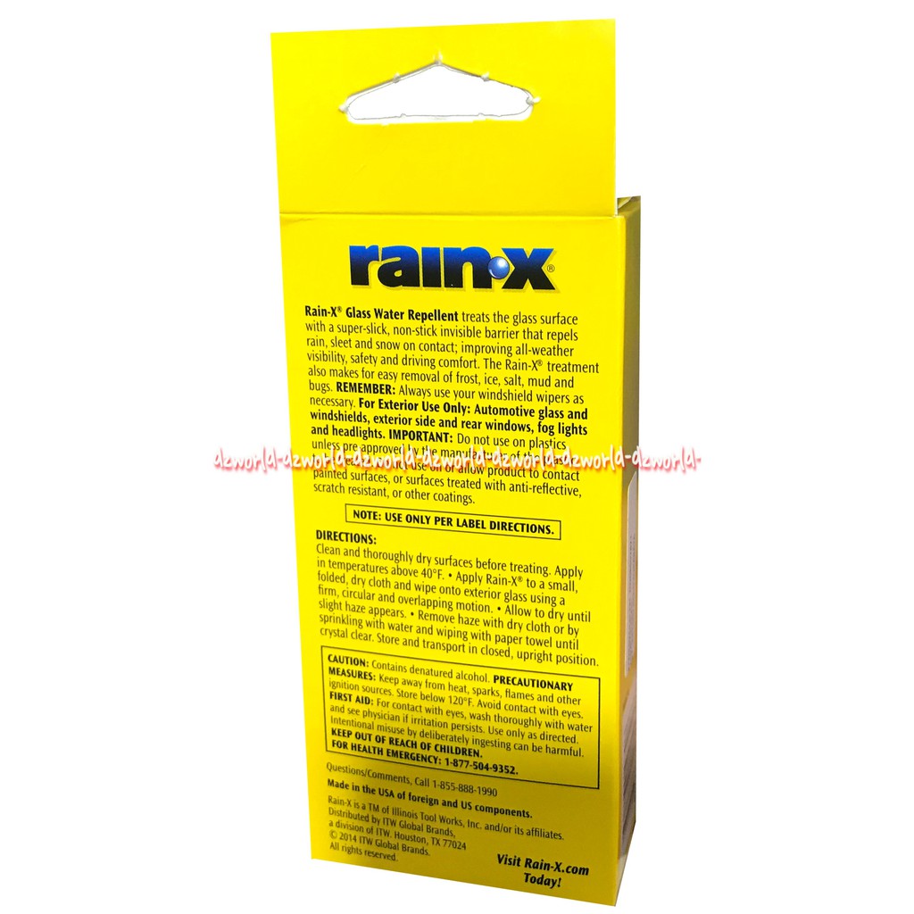 Rainox Rain-X Glass Water Repellent 103ml Pelapis Kaca Mobil Anti Air dan Pandangan Lebih Jelas Rain X Original