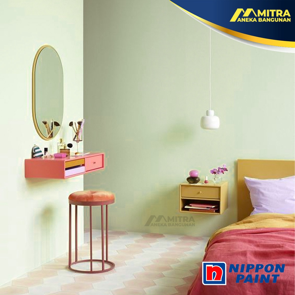 CAT TEMBOK INTERIOR EKSTERIOR NIPPON PAINT TUMBLING WATER NP OW 1076 P / VINILEX ELASTEX SPOTLESS / 