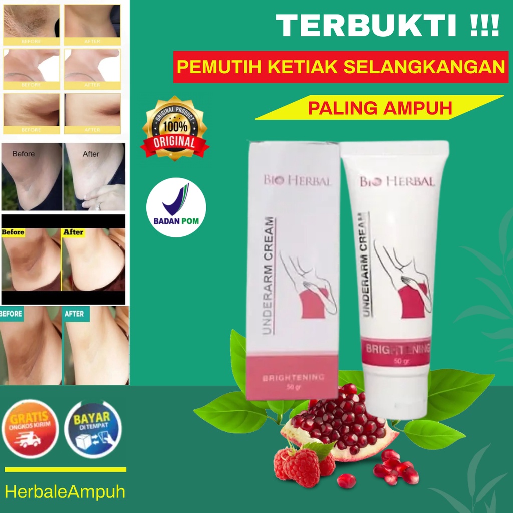 Pemutih Selangkangan Dan Bokong Underarm Cream Pemutih Ketiak Sikut Dengkul Dan Lutut BPOM