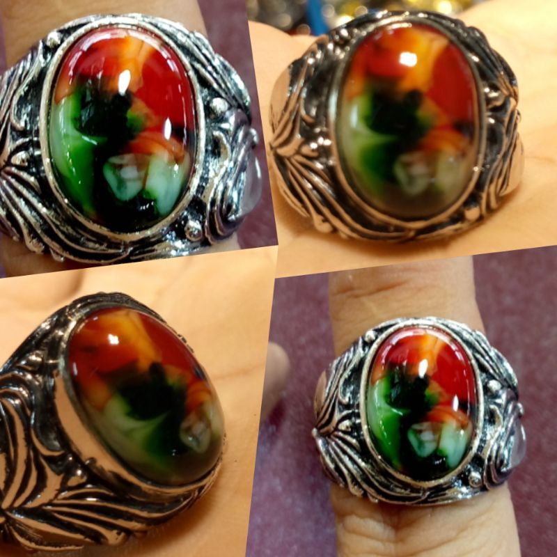 Batu cincin pancawarna Edong garut natural