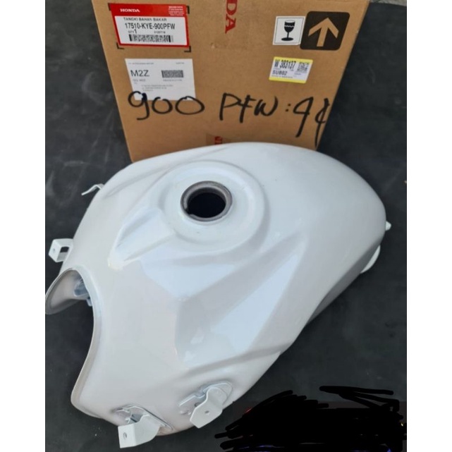 Tangki bensin megapro monoshock karbu putih ori ahm