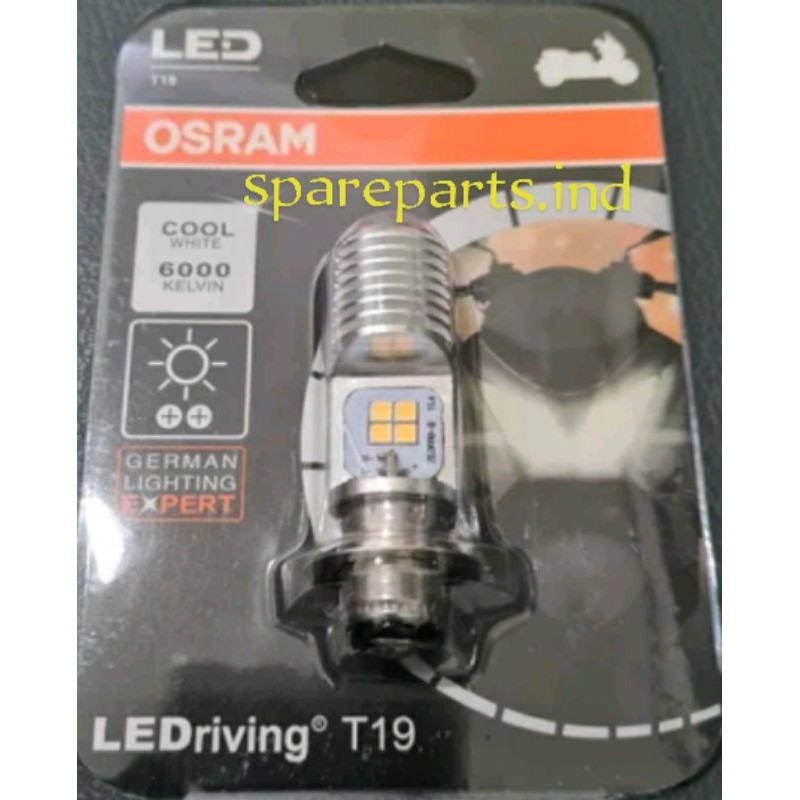 BOHLAM LED LAMPU DEPAN MOTOR OSRAM LED AC/DC PUTIH BEAT FI ESP STREET POP MIO M3