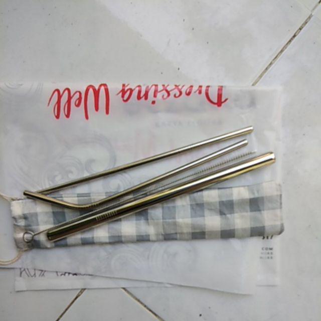 Reusable Stainless Steel Straw - Set Bubble Drink