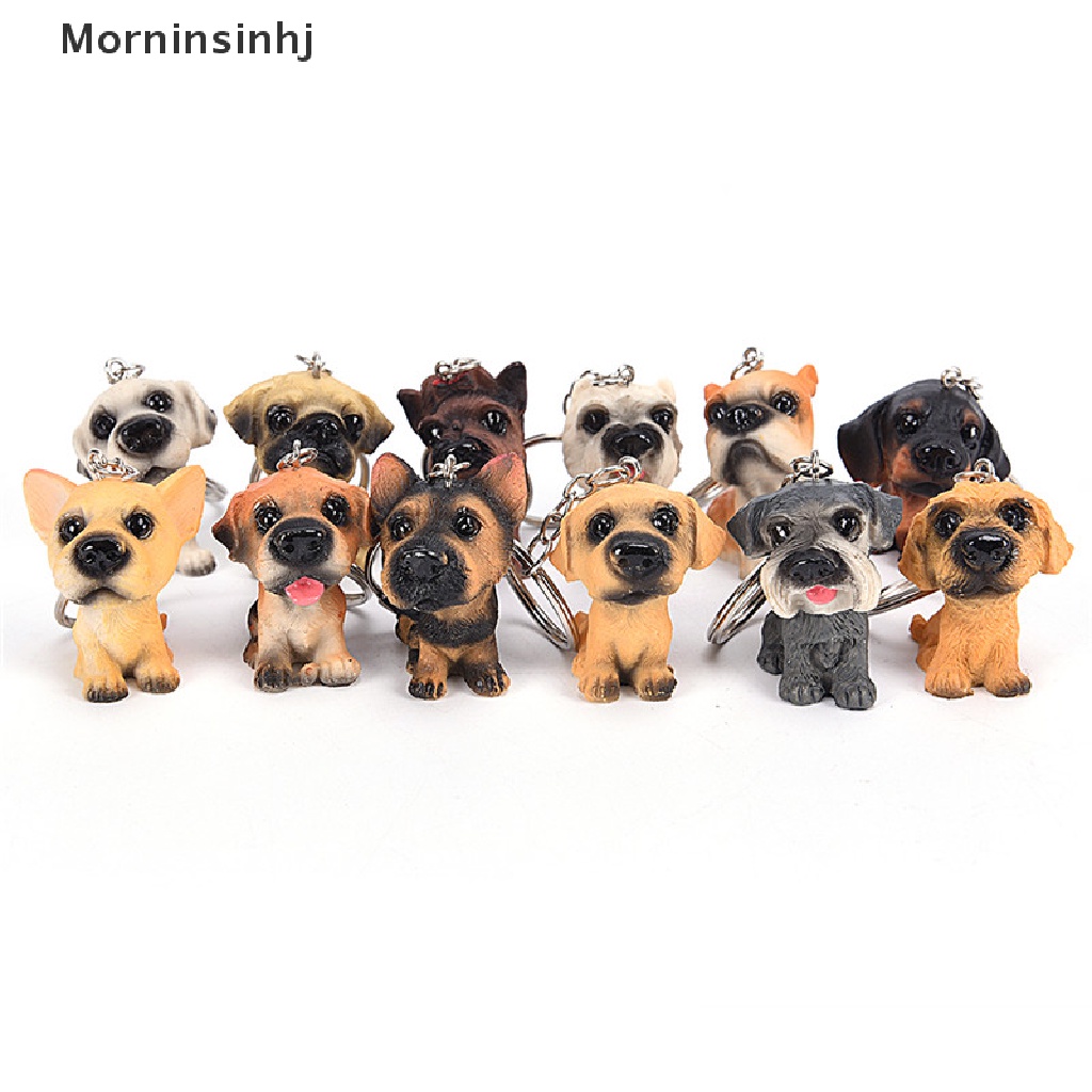 Mornin Lovely Resin Hewan Anjing Peliharaan Gantungan Kunci Key chains Gantungan Kunci Random Hadiah Perhiasan id