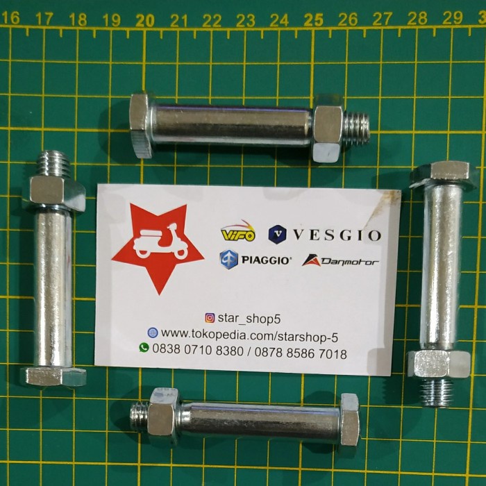 Baut shockbreaker shock depan bawah vespa