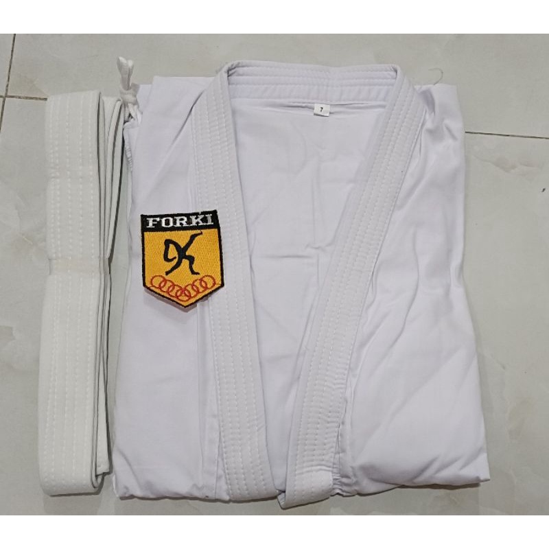 BAJU KARATE KATA HOKKAIDO ANAK DAN DEWASA  FREE LOGO FORKI