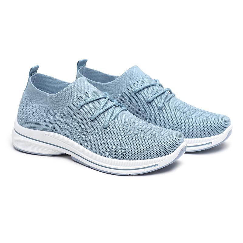 [GROSIR][COD] SEVEN_DAY SEPATU RAJUT WANITA OLAHRAGA IMPORT CASUAL SHOES BIRU A-6612