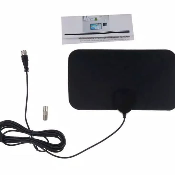 Antena Penguat Sinyal TV Digital Indoor minimalis HD HDTV 50 Miles