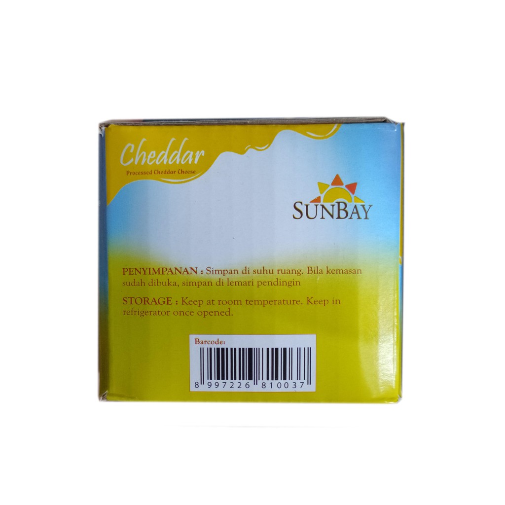 KEJU CHEESE CHEDDAR SUNBAY HIJAU 2 KG - CHEDDAR CHEESE SUNBAY HALAL