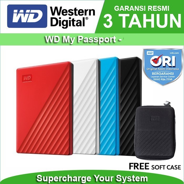 WD My Passport 2TB - HD HDD Hardisk Eksternal External 2.5&quot; USB 3.0