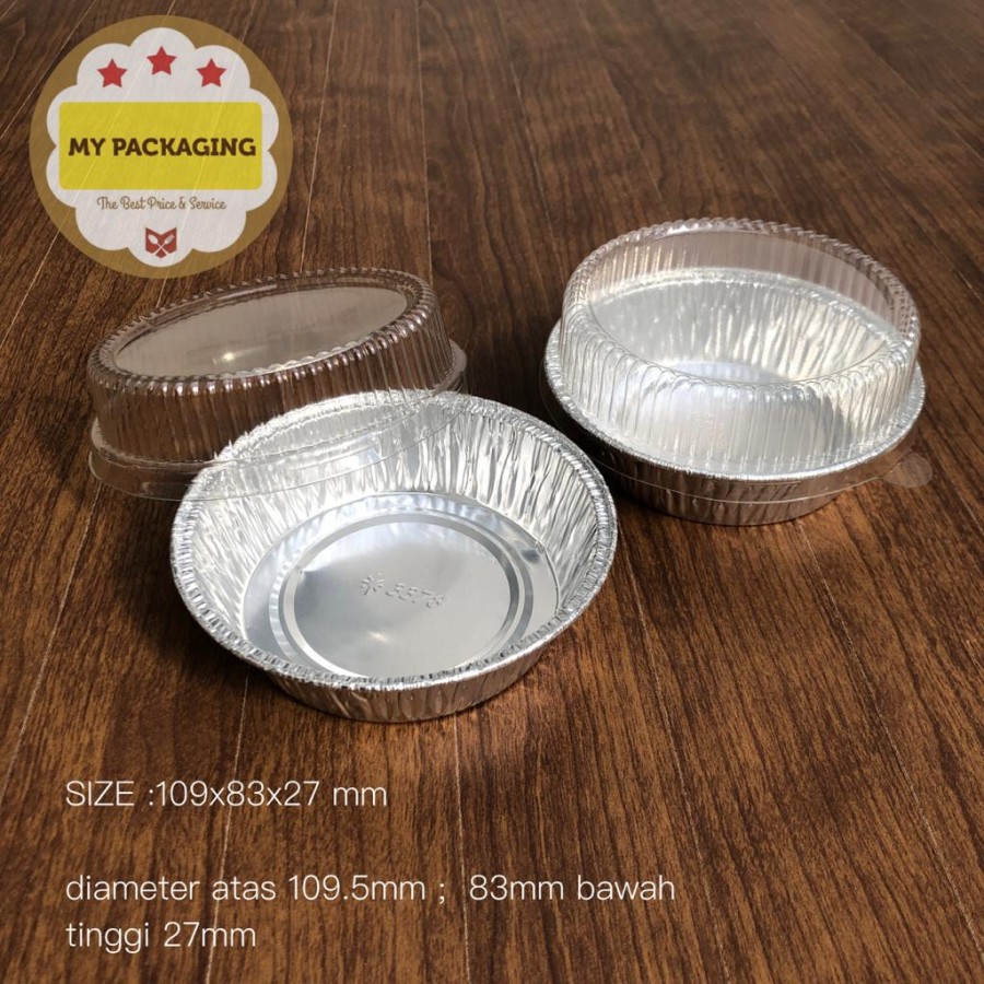 Aluminium Foil Food Container 190ml PREMIUM + Tutup (10set)