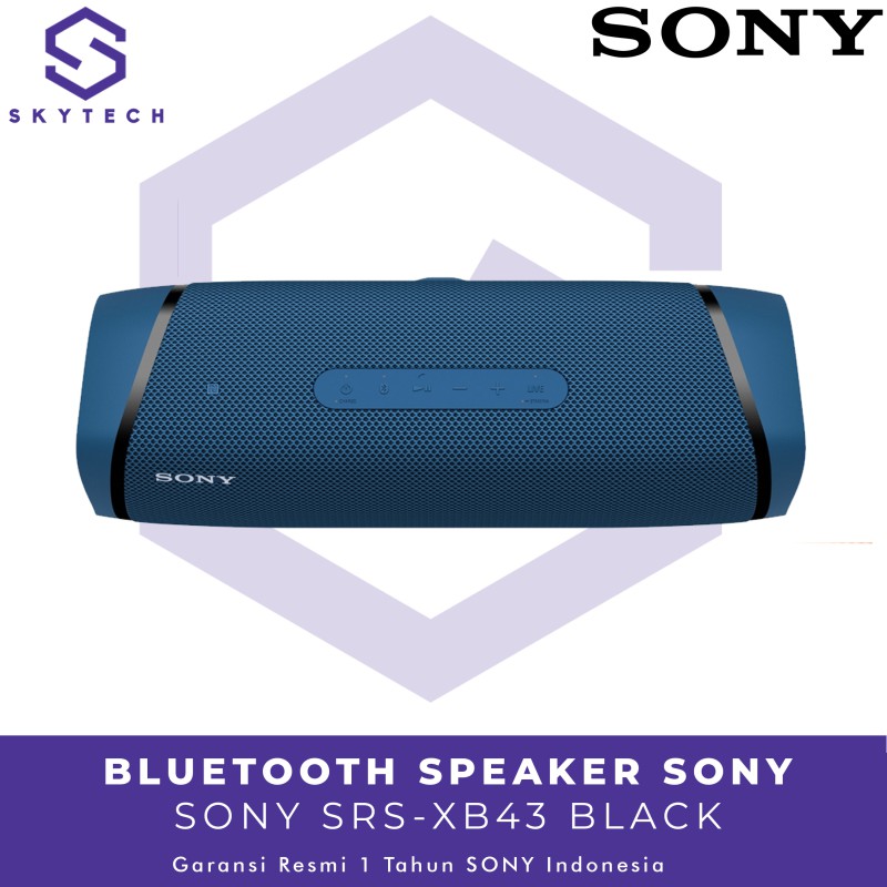 SPEAKER BLUETOOTH SONY SRS XB43 BLUE ORIGINAL GARANSI RESMI