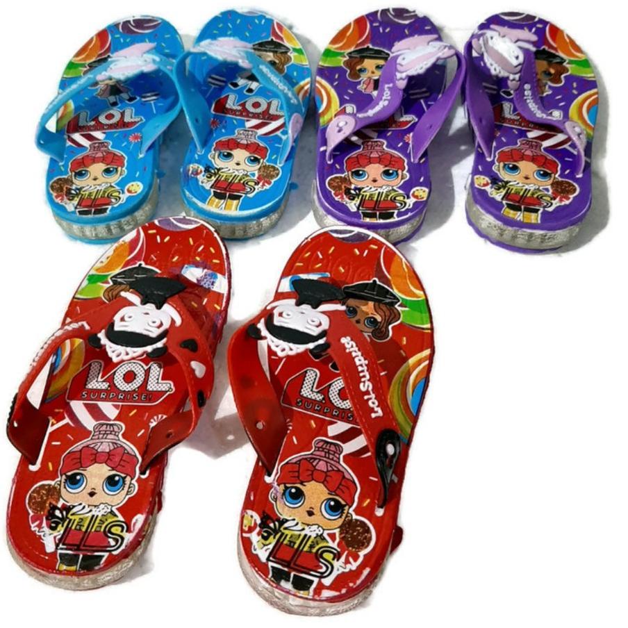 Sandal Anak Perempuan Nyala Lampu Led  Lol