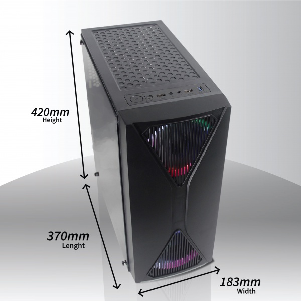 CASING GAMING PC INFINITY ELYSIUM V2 MATX ATX TEMPERED GLASS