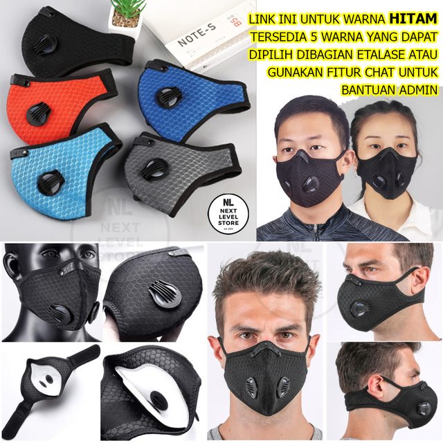 KN95 Premium Mask Masker Olahraga Cycling Sepeda Sport N95 - BLACK