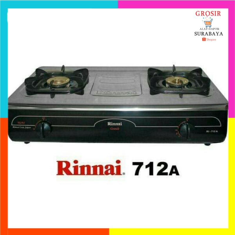 KOMPOR RINNAI RI-712 A / KOMPOR GAS RINNAI 2 TUNGKU JUMBO