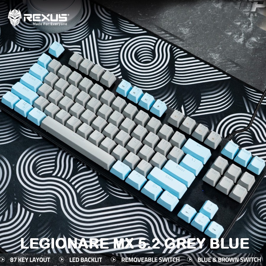 Keyboard gaming rexus legionare mechanical wired usb rgb tkl 87 key Rx mx5.2 - Keypad Mx 5.2