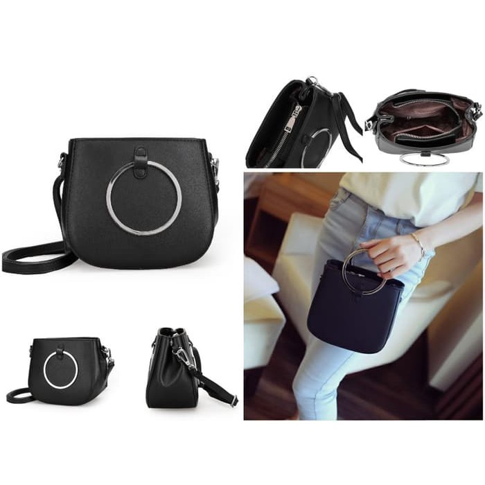 TAS WANITA KEKINIAN DAN TERMURAH Tas Abu Fashion Wanita Korea Slempang Impor Jinjing Tote Ba YA428