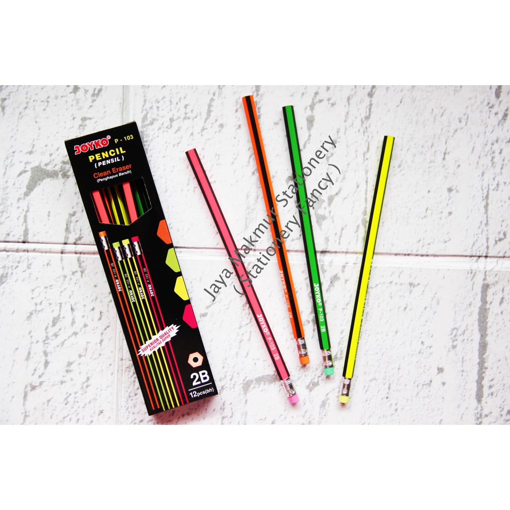 Pensil Joyko 2B + Clean Eraser P-103 (1 lusin)