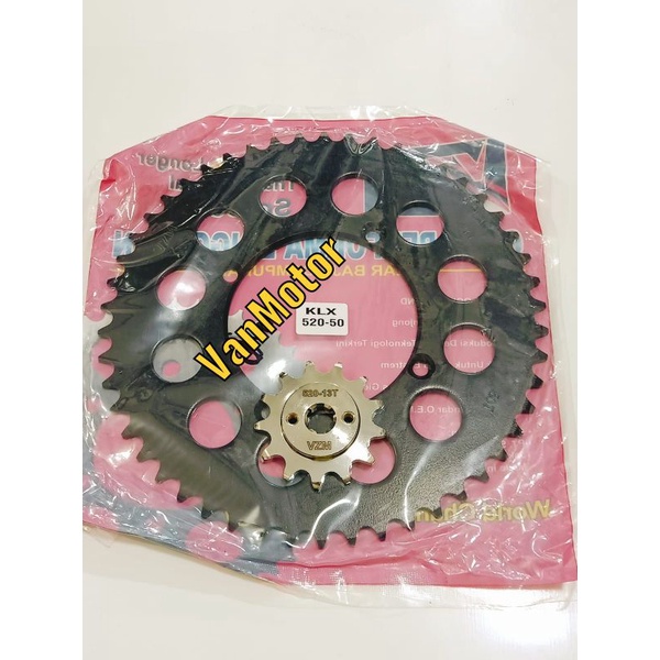 GIR GEAR DEPAN BELAKANG KLX150 KLX 150 BF DT S L  520 50  11 12 13 520-50  VZM Gir depan bisa pilih ukuran