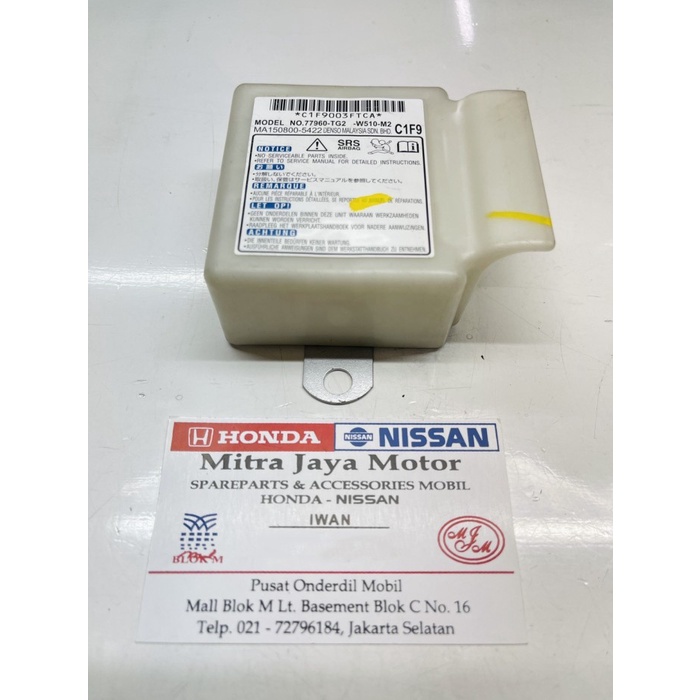 Jual Srs Modul Module Airbag Honda Brio Tg2 Ecu Airbag Original 100