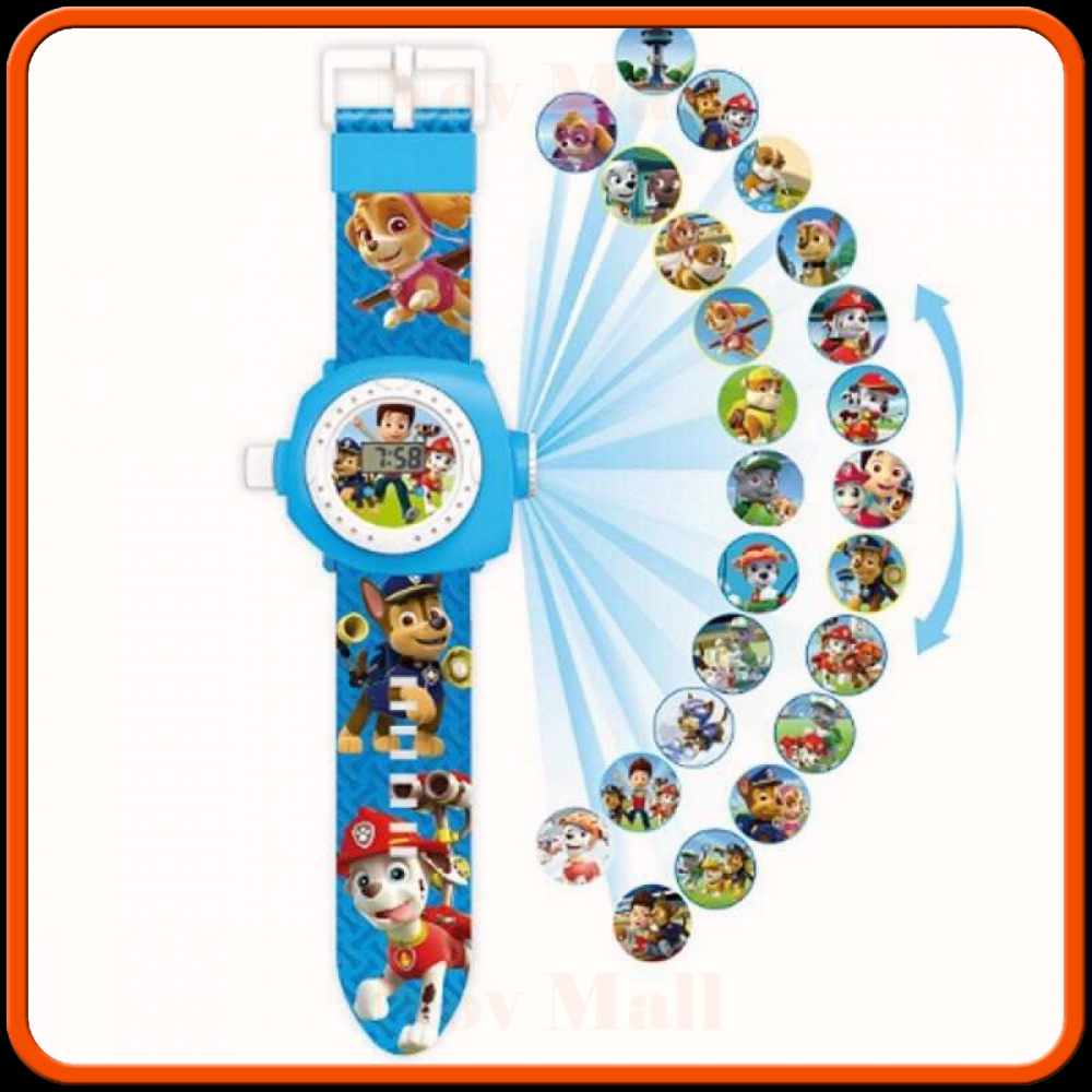 Jam Tangan LED Anak Paw patrol Projection Dog Everest - PP3189