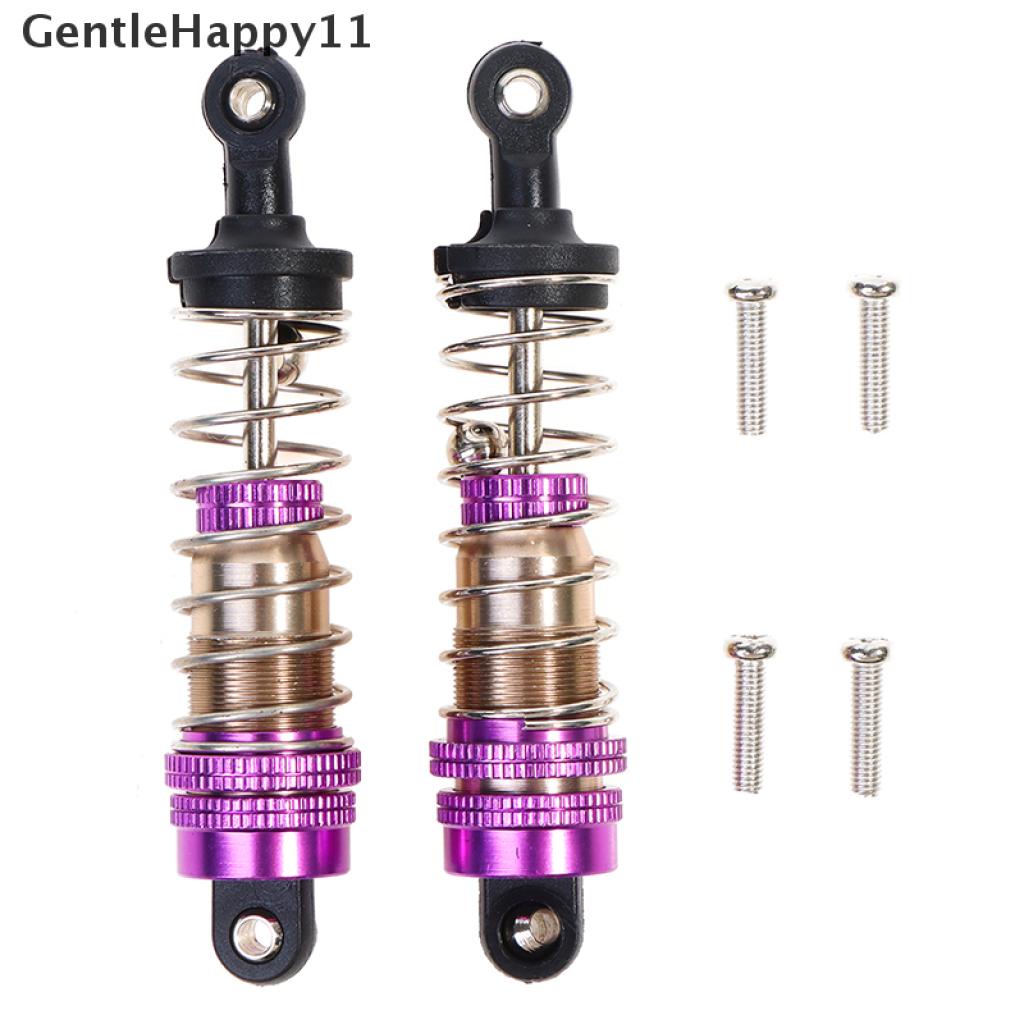 Gentlehappy 2PCs Shock Absorber Universal Depan &amp; Belakang Bahan Metal Untuk Wltoys 124019 144001 Mobil RC