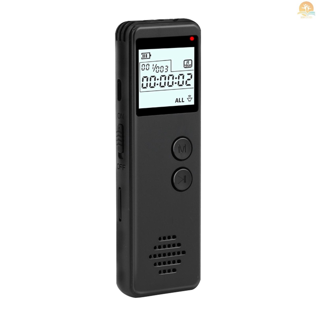 (MMOI) Alat Perekam Suara Digital HD MP3 Player 32GB 10h Dengan Fitur Noise Reduction