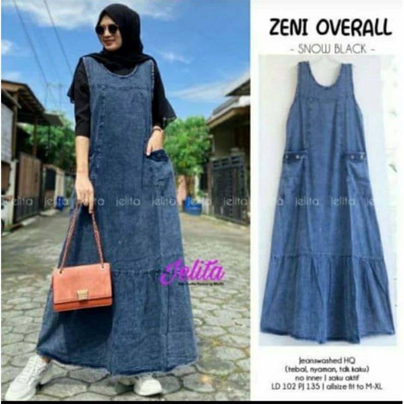 Zeni Overall Jeans Snow Jelita