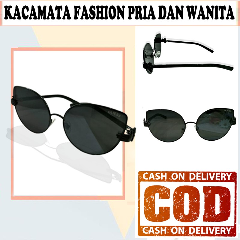 Kacamata Hitam fashion Eye Cat Pria Wanita Sunglasses Unisex  Eye Glasses Man Woman Korean Fashion