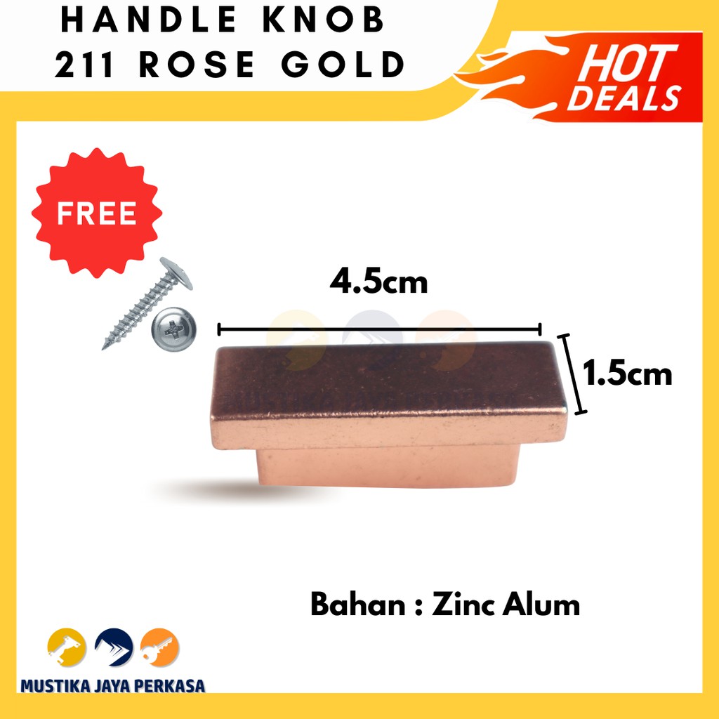Handle Knob Handel Pegangan Tarikan Gagang Lemari Laci Besi Stainless