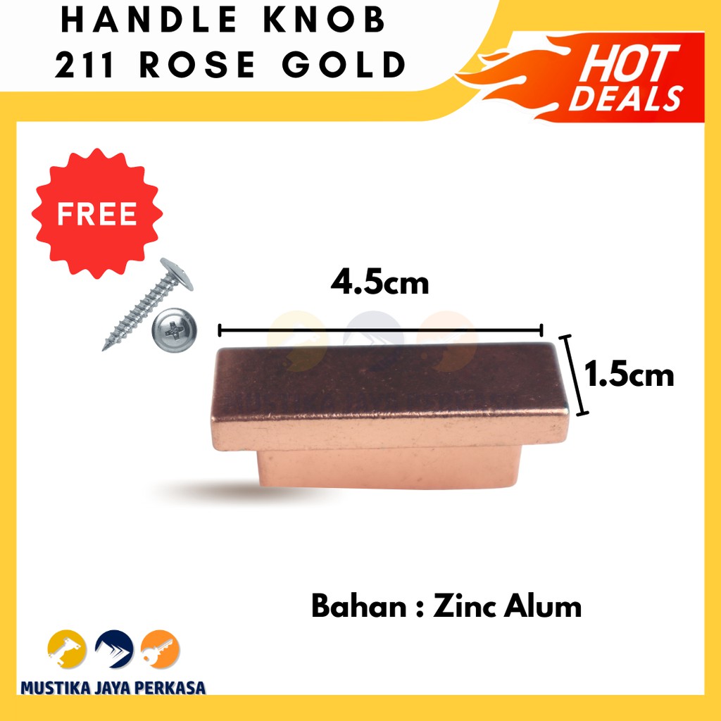 Handle Knob Handel Pegangan Tarikan Gagang Lemari Laci Besi Stainless