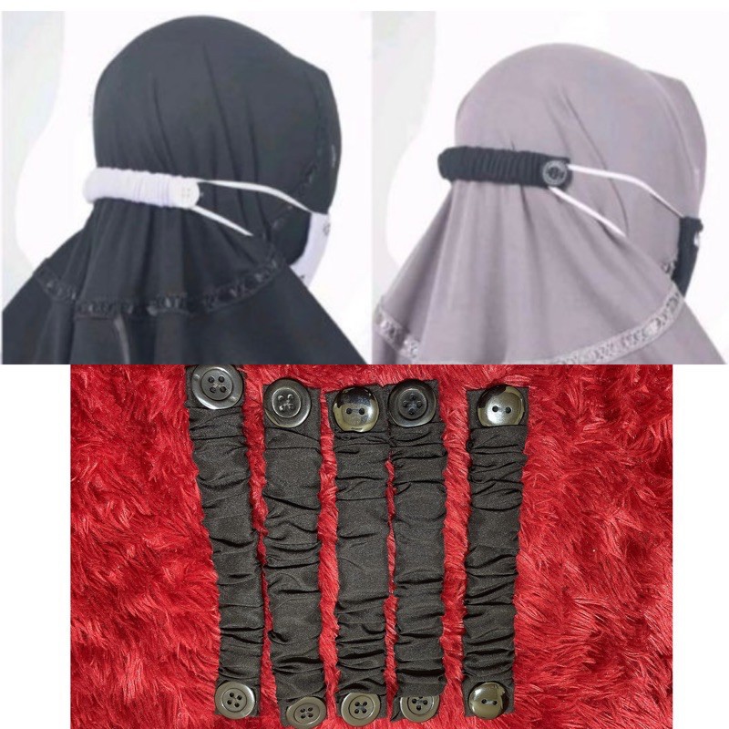 Hijab Konektor masker hijab konektor masker Tali Pengikat Masker Hijab