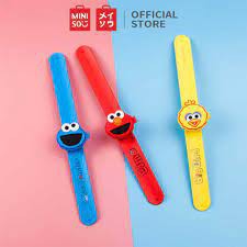 TERBARU MINISO JAM TANGAN - SLAP WATCH SESAME STREET 100% ORIGINAL