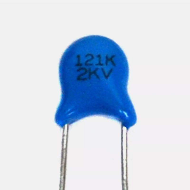 Disc Ceramic Capacitor 121K 120pF 2KV K ±10% Y5P pitch=5mm RoHS Taiwan