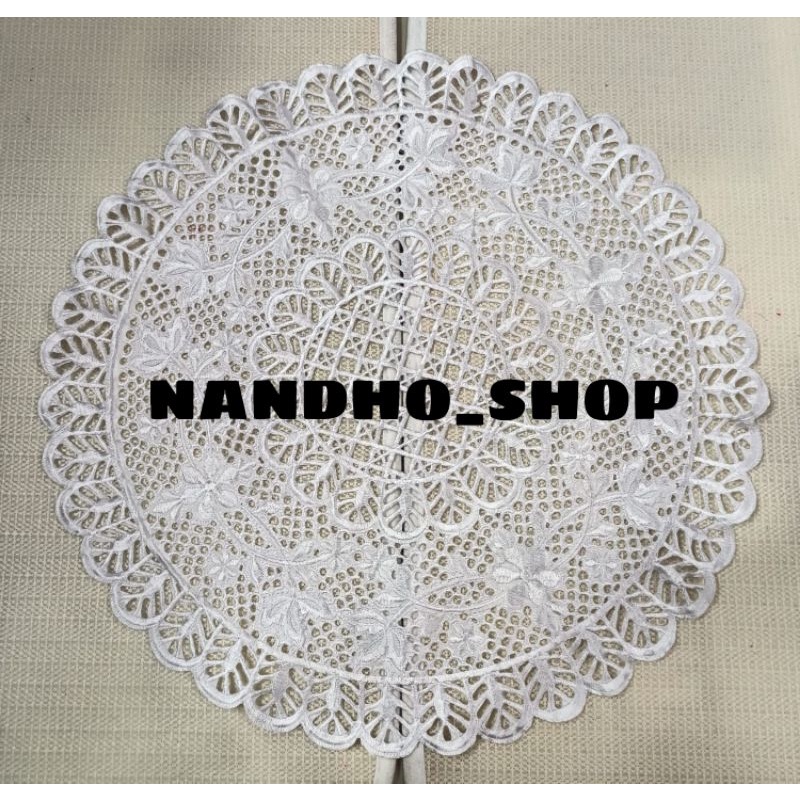 Taplak Meja Tamu Bulat Bordir Taplak Meja Hias Modern Taplak Shabby Kecil