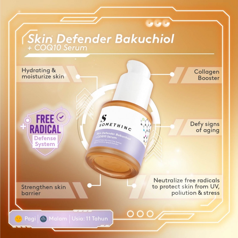 SOMETHINC SKIN DEFENDER BAKUCHIOL + C0Q10 SERUM 20ML